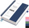 EMSHOI B5 Notizbuch Collegeblock liniert, 300 Seiten/150 Blatt, 100g/m² Papier, PVC Hardcover, für Arbeit Büro Schule, 19x25 cm - Blau