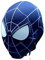 PAXLBF-Hworks Blaue Spinne Maske Vollgesichtstuch Kopfbedeckung Cosplay Kostüm Requisiten für Halloween Party