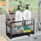 Sinnsally Porte Eponge Evier Cuisine,Organisateur Rangement Pour Éponge,Support Eponge evier Cuisine,Porte Éponge avec Plateau D'égouttage Amovible Sink Caddy Kitchen Organizer (2 Niveaux)