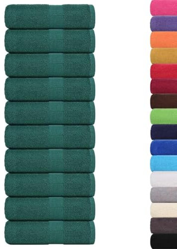 vidaXL Waschhandtücher 10 Stück FROGN Grün 30x30 cm 100% Baumwolle