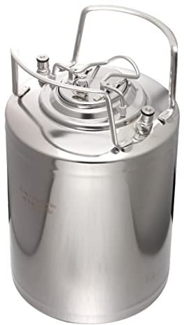 VNSMM Heimbrau-Sets Heimbrausystem 6 bis 24,5 l 304 Edelstahl Stickstoff Kaffeekanne Bierfass Mini Fass Bier Growler(6L)
