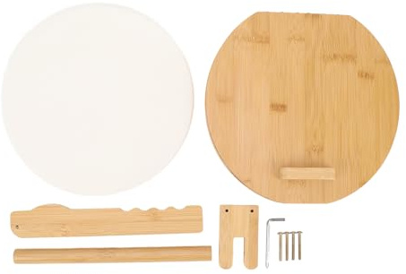 Masyrt Tortilla Pressemacher, Holz -Tortilla -Presse mit 50 Pergamentpapier Rund Mais Tortilla Presse für Hausgemachte Mexikanische Tortilla