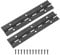 M METERXITY 2-Pack Piano Hinges, 6 Inch / 150mm 304 Stainless Steel Continuous Piano Hinge with Holes and Screws for Cabinets Door/Storage Box [1.2X 0.04/ 30x 1mm Open Width Thick, Black]