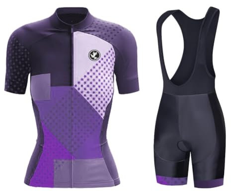 UGLY FROG Radtrikot Set, Sommer Damen Trägerhose Anzüge Mountainbike Radfahren Kleidung Set Radfahren Reiten Trikots Atmungsaktiv