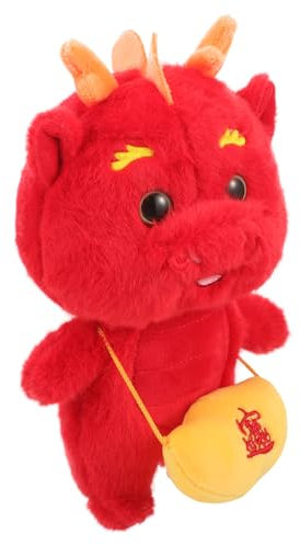 GARIOUANS Kuscheltier Plüschfigur mit Traditionellem Anzug Glücksbringer für Chinesische Neujahr und Vielseitig Einsetzbar Kissen oder für Freunde und Familie