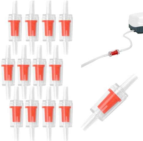 12PCS Rückschlagventil Für Aquarienaus Kunststoff，für Luftschlauch 4mm（3/16 Zoll Airline Tubing),Sicherheitsventil Gegen Wasserrücklauf Bei Stromausfall Für Fischereigeräte Und Aquaristik