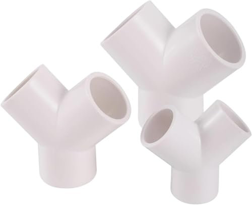 LUbrel Raccord de Tuyau d'eau, 2 pièces PVC 20/25/32 mm en Plastique en Forme de Y à Trois Voies for Tuyau d'eau, connecteur en T en Y, connecteur d'aquarium, Adaptateur de Tuyau UPVC ((20mm)