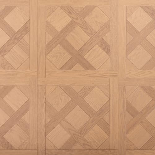 Underfoot Versailles Style Tile Effect Laminate |12mm Thick Flooring Planks | Oak Effect | Click Fit Laminate Floor Planks - 1.95m² Coverage Per Pack (Caramel Oak)