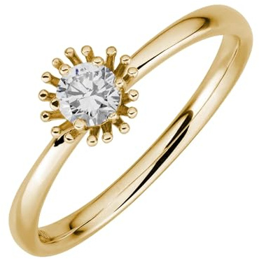 Lyomi Damen Ring 585/- Gold Glänzend Diamant Lab Grown gelb 0,25ct. 067370186-1