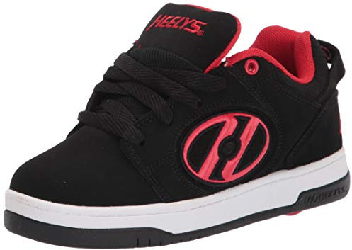 Heelys Uni-Kinder-Sneaker, Schwarz/Rot, 7 Big Kid