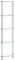 vidaXL Regal mit 5 Ablagen Vitrine Glasregal Dekoregal Sammlervitrine Standregal Glasvitrine Bücherregal Vitrinenschrank Transparent 30x30x130 cm Hartglas