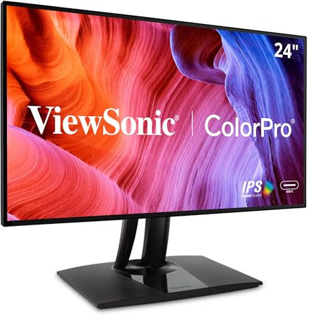 ViewSonic VP2468a - Monitor LED - 24 (23,8 visualizzabili) - 1920 x 1080 Full HD (1080p) @ 60 Hz - IPS - 250 cd/m² - 1000:1-5 ms - HDMI, DisplayPort