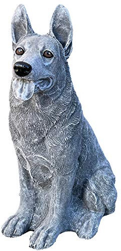 stoneandstyle Steinfigur Schäferhund 35cm hoch frostfest wetterfest Steinguss