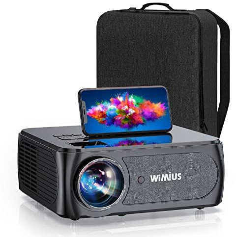 Vidéoprojecteur 5G WiFi Bluetooth,9500 Lumen Projecteur Full HD 1080P WiMiUS 4K Support WiFi Bluetooth 4P/4D Correction trapézoïdale Projecteur 350'' WiFi Home Cinéma pour PPT, iOS, Android,PS5
