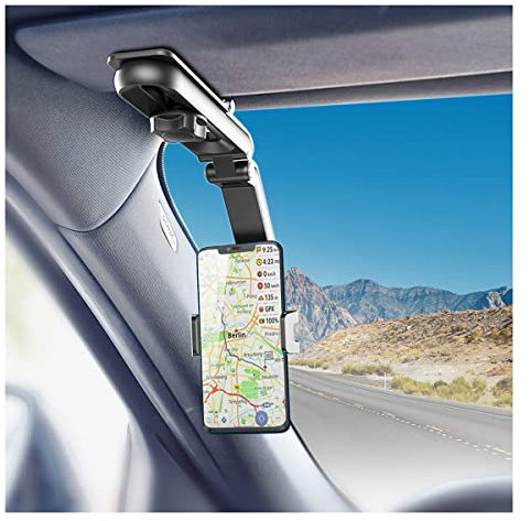 Moioee Auto Handyhalterung Clip, 360° Drehbar für iPhone 13/12 Pro, Pro Max, XS, Samsung & mehr, Universal für Smartphones, Autozubehör (Schwarz)