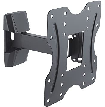 conecto, supporto TV a parete fino a 42 pollici, inclinabile (+3°/-10°), orientabile (+/-90°), estensibile max 20,5 cm, fino a VESA 200, portata: 25,0 kg, nero