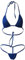 Femme Maillot de Bain Deux Pièces Sexy Brésilien Bikini Slim String Tanga Ensemble Lingerie Swimwear De Plage Micro Bra Triangle String Ficelles Dos Nu Bikini Femmes 2 Pieces Bleu (1 Set)