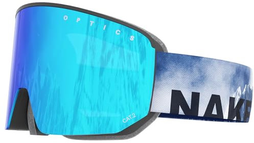 NAKED Optics The NOVA Skibrille Männer, Ski Brille Frauen, Snowboardbrille, Skibrille schlechtes Wetter, Skibrille mit Wechselgläsern, Skibrille für Brillenträger, Skiing Glasses