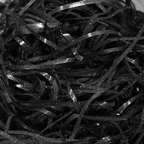 Anjing Glitter Geschreddertes Seidenpapier 200g, Bast, Geschenkfüller, Papierschnipsel, Box, Korb, Gras, Handwerk, Bastband für Schachteln, Verpackung, Dekoration, Osterkorb, Korbfüllung (Glitzer