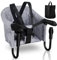Herrselsam Faltbar Tischsitz Baby Kindersitz Tisch mit Transporttasche Baby Hochstuhl Sitzerhöhung Tragbarer für zu Hause und Unterwegs für baby (Grau)