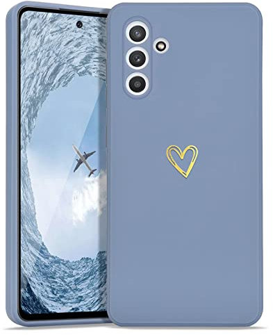 Lafunda Handyhülle Kompatibel mit Samsung Galaxy A54 5G Mädchen hülle UltraDünn Silikonhülle süß Liebesherz Schutzhülle stoßfest Case Back Cover mit Fallschutz für Samsung Galaxy A54 5G Blau