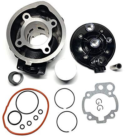 Mota Kit Noir 75cc fonte MINARELLI AM6 Cylindre Culasse top racing pour 50 à boite 1 mono segment 49MM