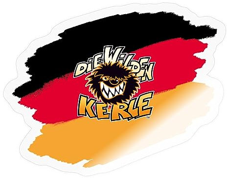 Spreadshirt Die Wilden Kerle Logo Deutschland Sticker, max. 10 x 10 cm, 10 x 10 cm, Transparent glänzend