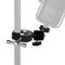 Geekria Pince crabe avec tête sphérique pour microphone, support de micro et support de bureau compatible avec GoPro, DSLR, smartphone, caméras d'action (noir)