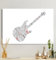 MyMaxxi - Premium Leinwandbild auf Keilrahmen Gitarre Wandbild Design Wand Dekoration, Bild schwarz rot Leinwand - E-Gitarre, Groesse_leinwand:80x120 cm