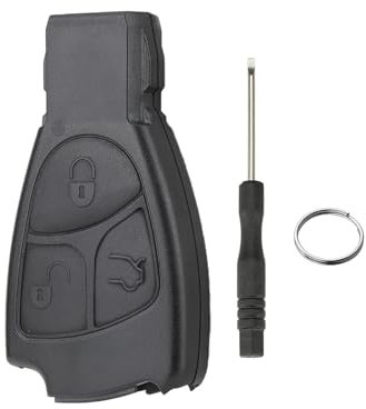 3-Tasten Repair Reparatur Satz Auto Schlüssel Set Austausch Gehäuse Für W211 W208 W164 W639 R230 Schlüsseletui mit Schraubendreher Schlüsselanhänger (Schwarzer Rand)