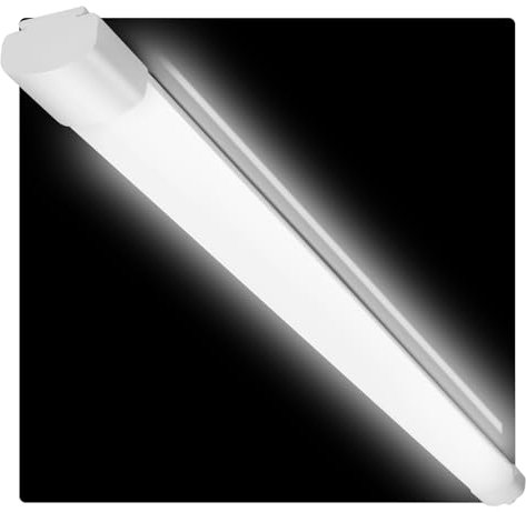LEOEU Fluorescente LED 150 CM, Plafon LED Techo 45W 5000LM Neon LED, IP65 Impermeable Lampara Fluorescente Regleta LED para Garaje, Oficina, Sótano, Taller, Cocina, Baño, Almacén, 4000K