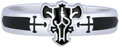 westtrend Black Clover Asta Ringe Anime Logo Charakter Black Bulls Finger Ringe Cosplay Requisite Beliebte Asta Asta Einstellbare Öffnung Ringe Trendy Dekoration