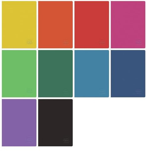 Herlitz® Schulheft B5 | 96 Karten kariert | Themennotizen für Studium | Notizbuch zum Schreiben für Schüler | zum Erlernen der Kalligraphie | Farbe wählbar | Rainbow Classic Collection