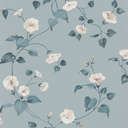 Erismann Abode Laura Duck Egg Wallpaper 05549-43