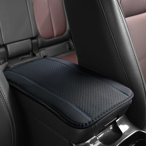 deemars Centro de Coche de la Consola Cubierta, 12,6 X 7,48 en la Consola Central Automática, Cuadro de Almacenamiento Armrest Coche, Accesorios Interiores Universales para la Mayoría (Negro+azul)