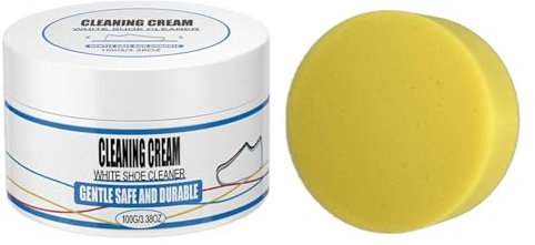 Weißer Schuhreiniger,Schuhcreme Mit Schwamm,Weiße Schuhputzcreme,Sneaker Reiniger Für Weiße Schuhe,White Shoe Cleaning Cream,Multifunctional White Shoe Cleaner,Mehrzweck Reinigungscreme