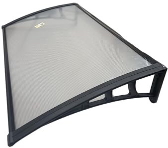 Vordach | Haustürvordach | Eingangsüberdachung 120 x 70 cm aus Polycarbonat, Stärke 4 mm, klar