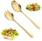 WUISOLQP 2 cubiertos para ensalada de acero inoxidable, 22 x 5,2 cm, cuchara para servir, tenedor de ensalada, cuchara para ensalada, juego de cubiertos para postre, cuchara multifunción, tenedor para