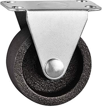 Lenkrollen Feste Nicht rotierende Caster 40mm 4 Stück aus Gusseisen Caster mit Metalldeckplatte Starre for Möbel für Möbel