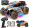 Ferngesteuertes Auto ab 10 Jahre, 32KM/H RC Auto Offroad mit 7 Farben Lichtern, 1/18 RC Monstertruck mit Ersatzreifen, 2.4GHz Monstertruck Ferngesteuert für Kinder Erwachsene, 4WD RTR All Terrain
