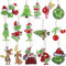 MorLuks Diamond Painting Schlüsselanhänger Set - 15 Stück Weihnachten 5D Anhänger, DIY Bastelset für Kinder