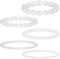 Molain 5 Pcs Stretch Armbänder - Perle Armbänder für Frauen - Braut Hochzeit & Party - Weiß
