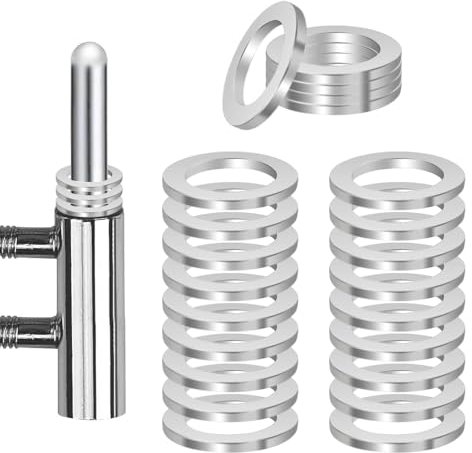 lyualma 80 Pièces Rondelles de Porte Inox Acier M10*16 * 1.5 Métal Rondelles de Fixation pour Gonds de Porte Rondelles Plates Metal