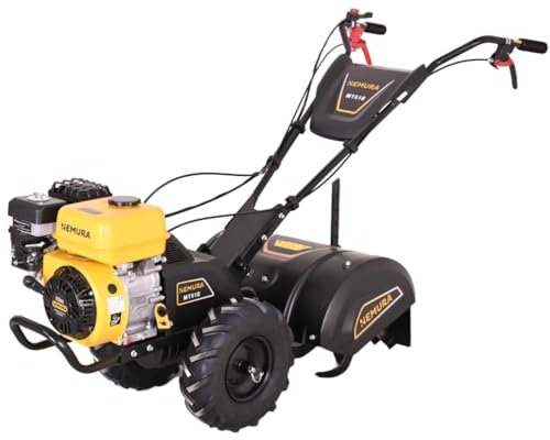 Nemura Motoculteur Fraise Arrière 212cm3 - Robuste, Léger et Maniable - Moteur 4 Temps - Largeur 51 cm - Marche Avant et Arrière - Qualité Professionnelle - Marque Française