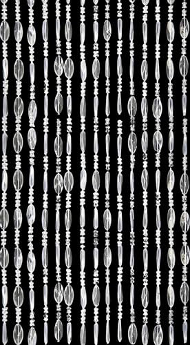 Susanna Home – Tenda Antimosche a Fili con Telaio in PVC per Interni ed Esterni, Zanzariera Decorativa a Pannello per Porte e Finestre, Corda a Perline – Vari Colori e Misure (TRASPARENTE, 120X220)