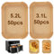 100pcs Airfryer Backpapier für Tefal Heißluftfritteuse 5,2/3,1 L, Luftfritteusen Airfryer zubehör für Heißluftfritteuse Tefal EY901810, Backpapier für Heißluftfritteuse