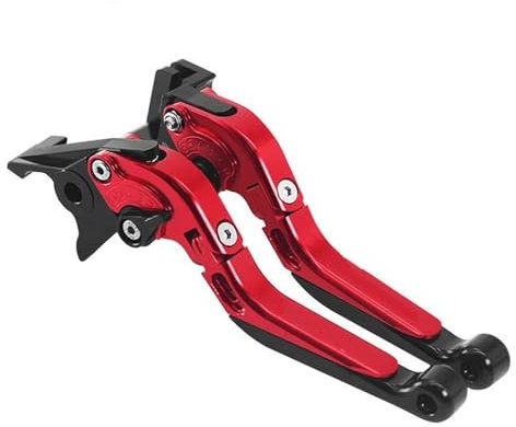 Kupplung Bremshebel Für Z900 Z 900 2017-2020 2021 2022 2023 2024 Motorrad CNC Verstellbarer Klappbarer Ausziehbarer Griff Bremskupplungshebel Bremse Kupplung Hebel(Red)