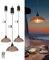 AVAMERY Outdoor Chandelier Lights Waterproof, Battery Operated Pendant Lights for Gazebo, Pergola, Patio, Porch, IP65 Weatherproof(3 Packs)