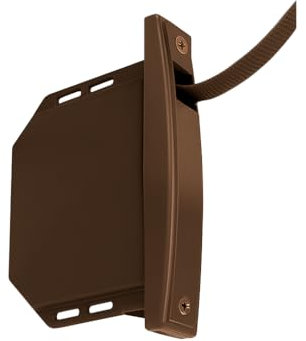 IdeaGenesis - Recogedor Persiana con frente de PVC para carpintería de Aluminio con pivote. Enrollador persiana para embutir o empotrar en obra. Sistema Universal. (Chocolate Cinta Marrón, Cinta 18mm)
