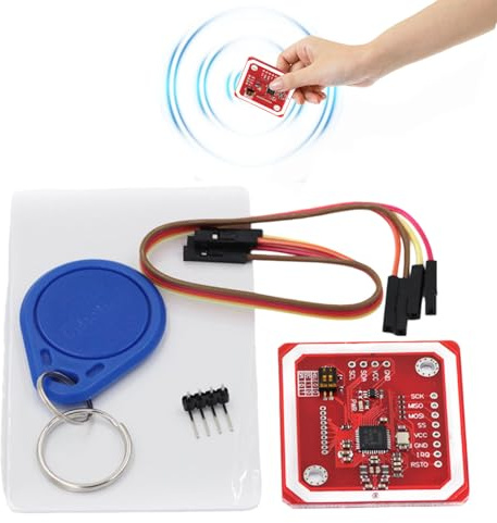 PN532 NFC RFID Modul, Nahfeldkommunikationsleser-Modul-Kit I2C, NFC RFID Card Read Module, Card Read Module mit NFC Karte, Chip und Karten, Kompatibel mit Arduino und Android Handy